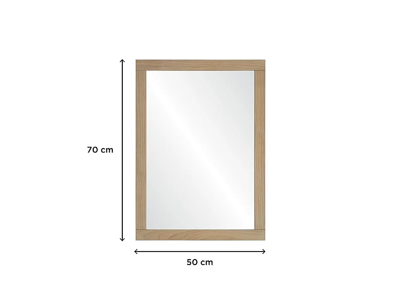 Mobile TALIX 90cm rovere con lavabo rubinetto e specchio inclusi