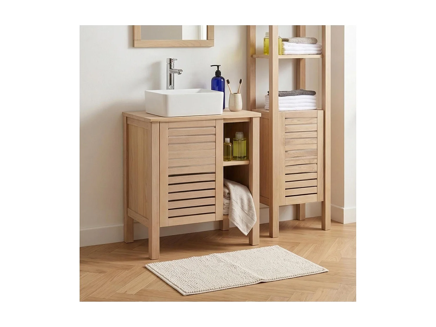 Badset 60cm, Waschbecken und Armatur TALIX