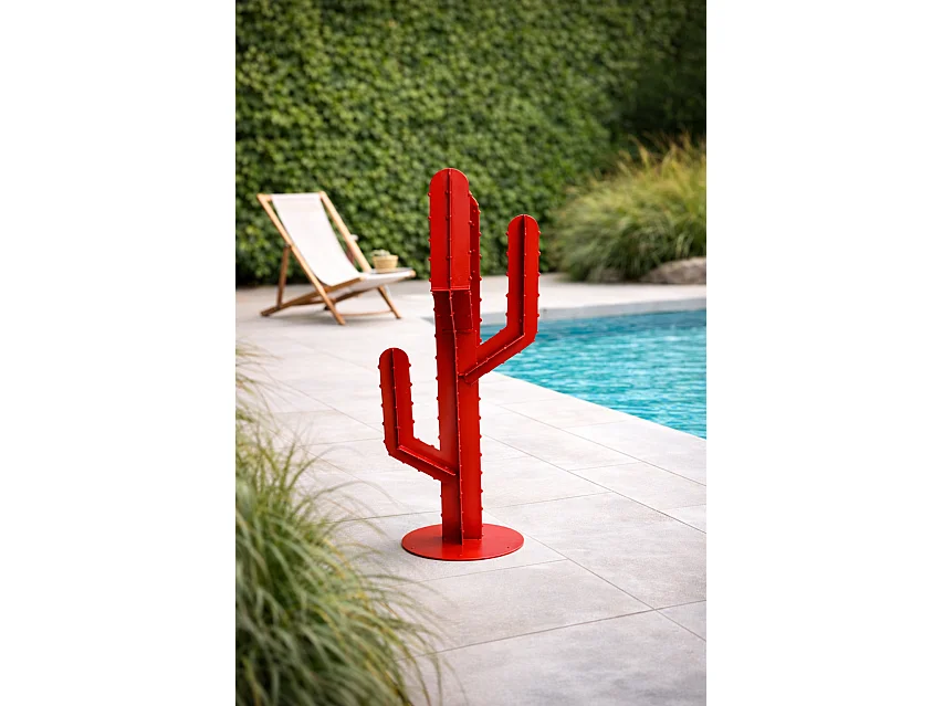 Cactus décoratif extérieur en acier 2 mm - Sculpture design jardin et terrasse