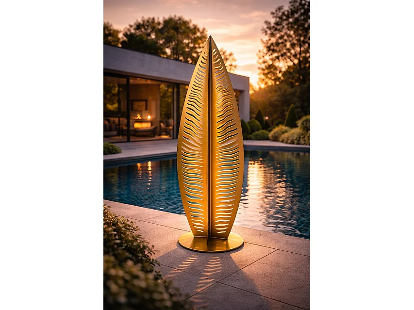 Sapin décoratif extérieur en acier 3 mm PROTOCOLE HOME - 1 mètre, finition thermolaquée