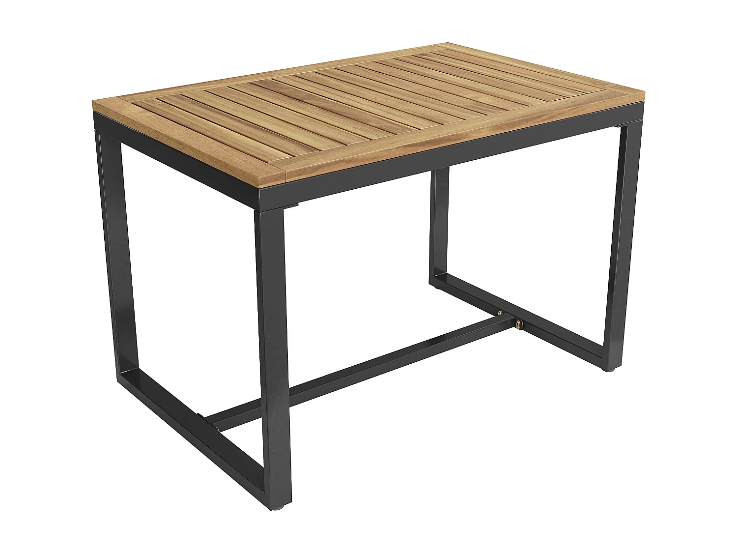 Modulaire tuinset voor 7 tot 8 personen, beige, gemaakt van metaal en polyester, inclusief tafel.