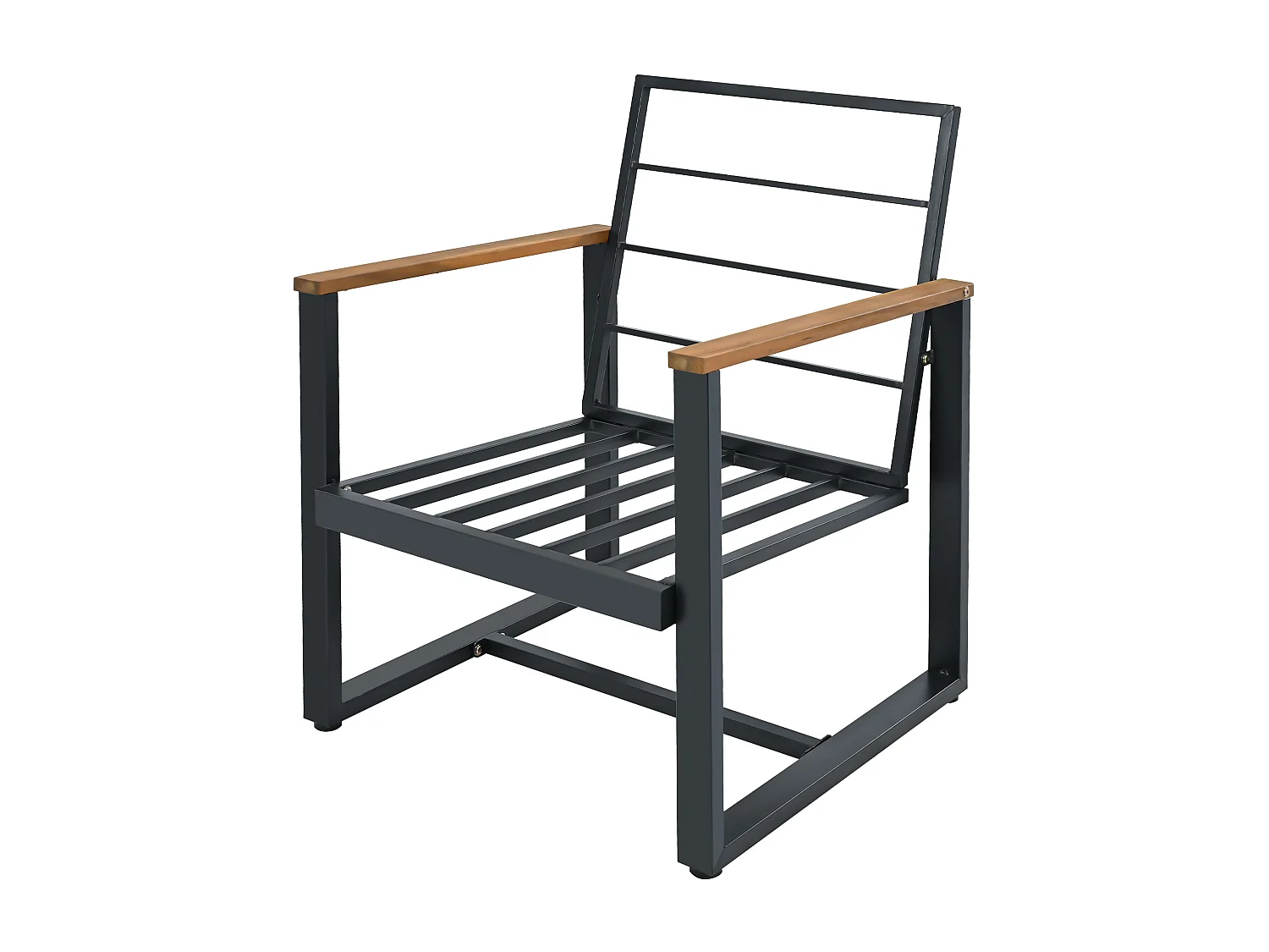 Trädgårdsmöbelset i stål: en 3-sits soffa, en 2-sits soffa, 2 fåtöljer och ett soffbord - Beige