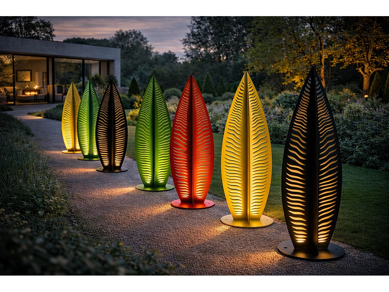 Sapin décoratif extérieur en acier 3 mm PROTOCOLE HOME - 1 mètre, finition thermolaquée