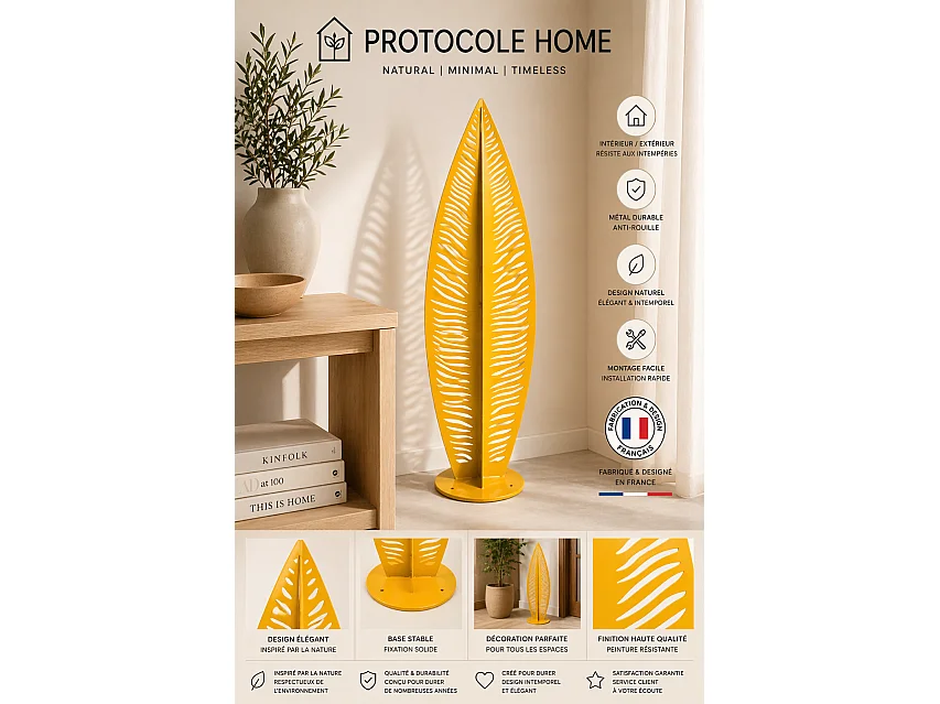 Sapin décoratif extérieur en acier 3 mm PROTOCOLE HOME - 1 mètre, finition thermolaquée