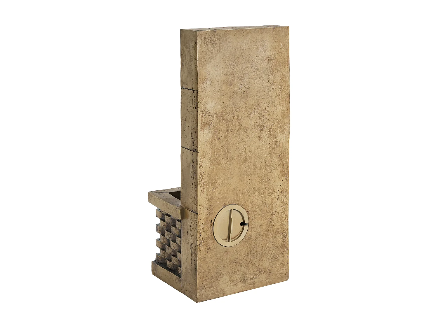 Antieke bruine hars LED-buitenfontein - H 89 cm