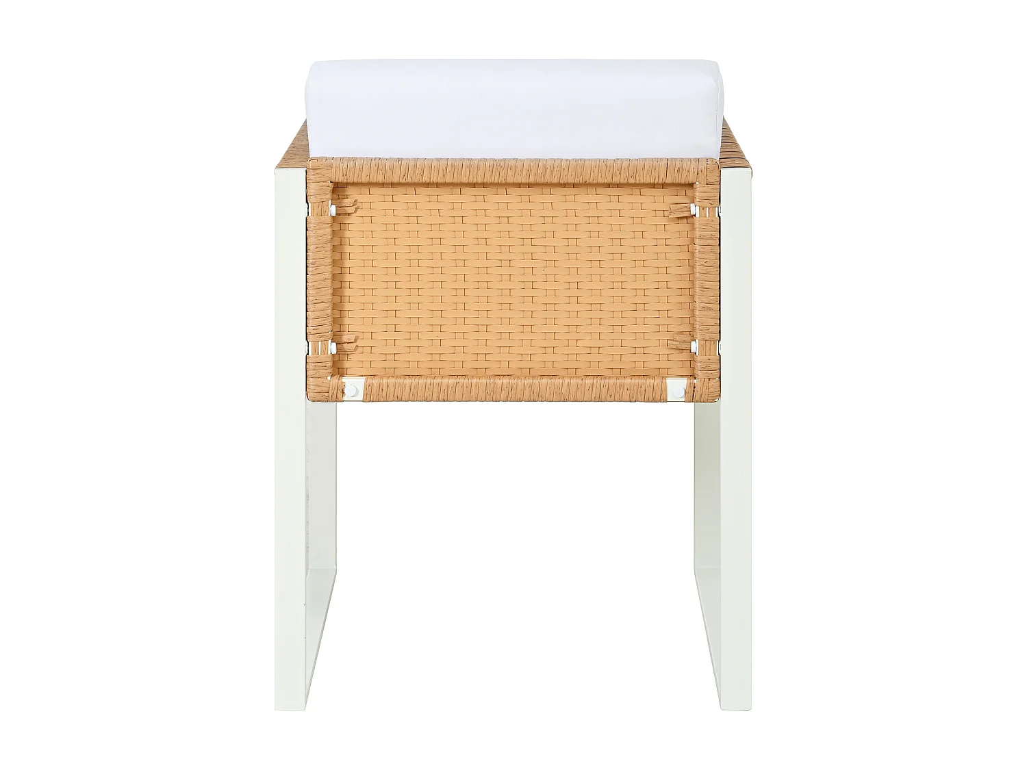 Salle à manger de jardin en polyrotin : la table L.170 cm + 6 chaises - Blanc