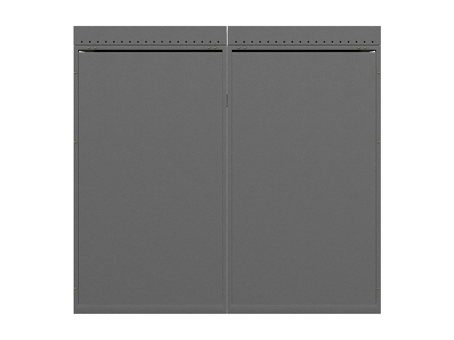 Dubbele afvalbakbehuizing 120–240 L met plantenbak - Grijs staal met houtlook