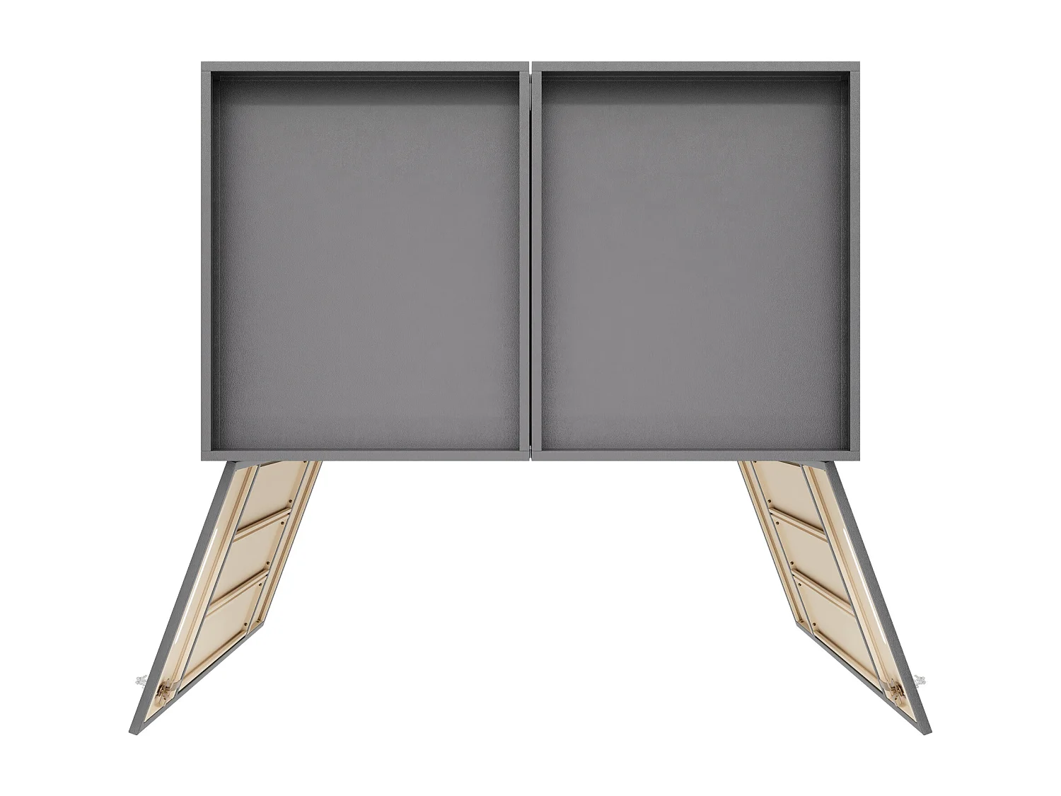 Dubbele afvalbakbehuizing 120–240 L met plantenbak - Grijs staal met houtlook