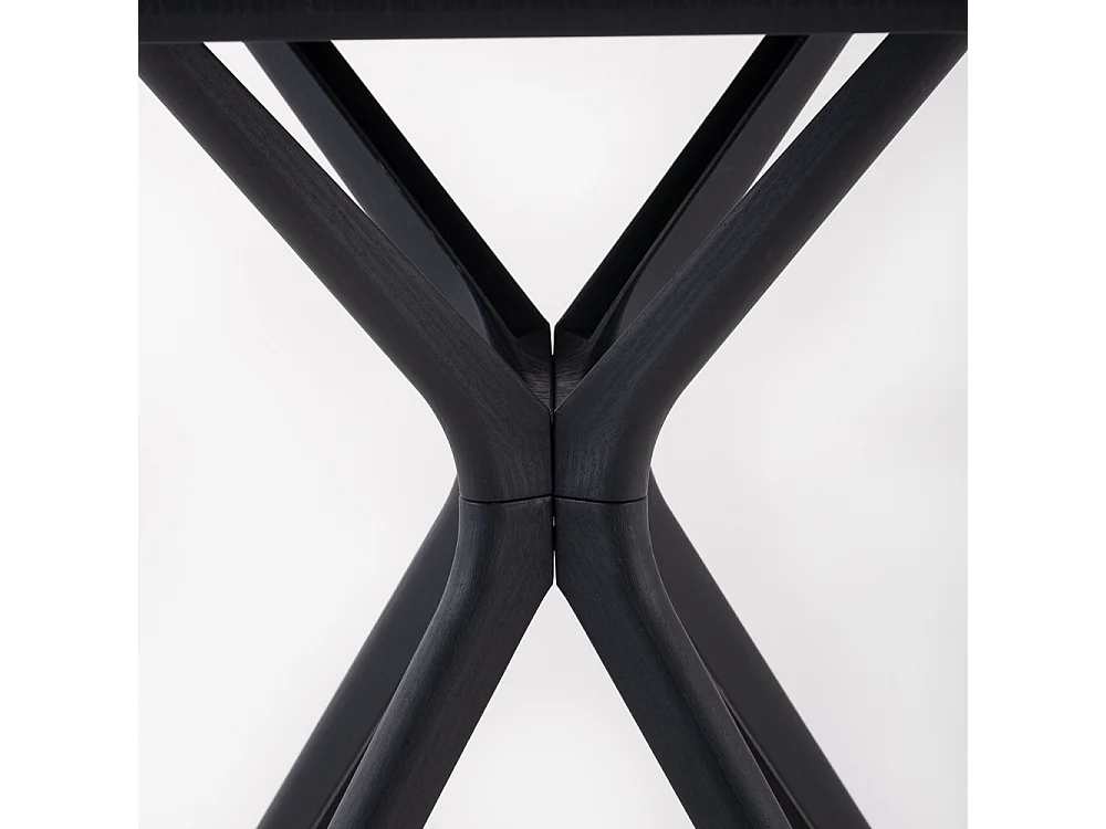Table d'extérieur carrée 70x70, résine renforcée de fibre de verre, robuste et durable, idéale pour jardins, bars et restaurants - LUCAS/Noir