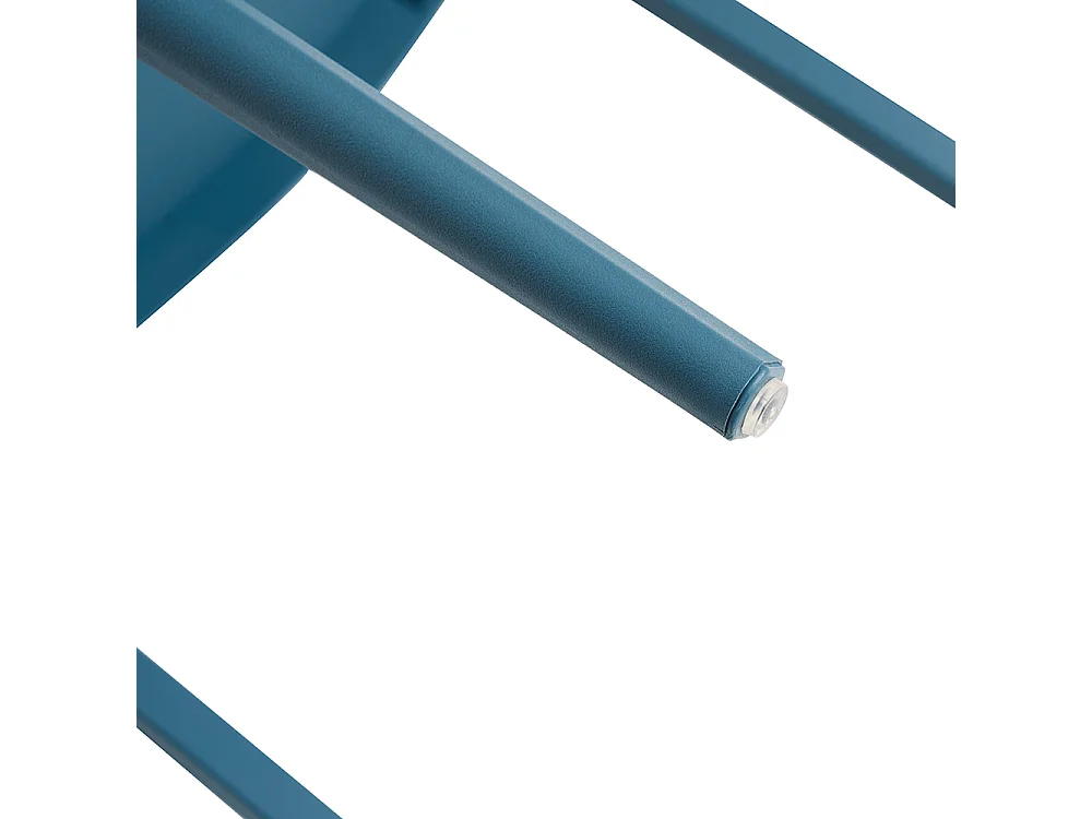 Lot de 4 chaises empilables en polypropylène renforcé avec fibre de verre, pour jardin ou intérieur, déperlantes et résistantes, design moderne - YARA - Pétrole