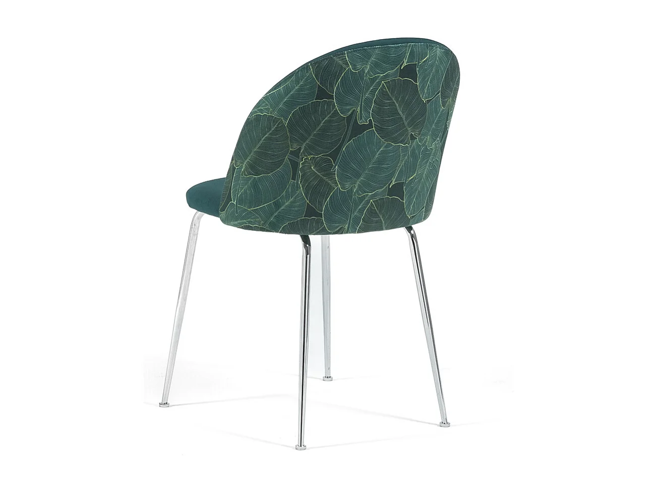Set di 2 sedie da interno in velluto decorativo, gambe in metallo, design elegante per cucina, sala da pranzo e ristorante – Sara – Blu pavone/Grigio