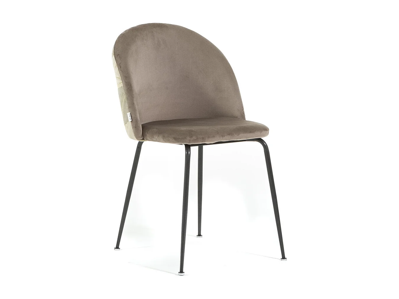 Lot de 2 chaises en velours décoratif d’intérieur, pieds en métal, design élégant pour cuisine, salle à manger, bar ou restaurant –Sara– Vert crème/Or