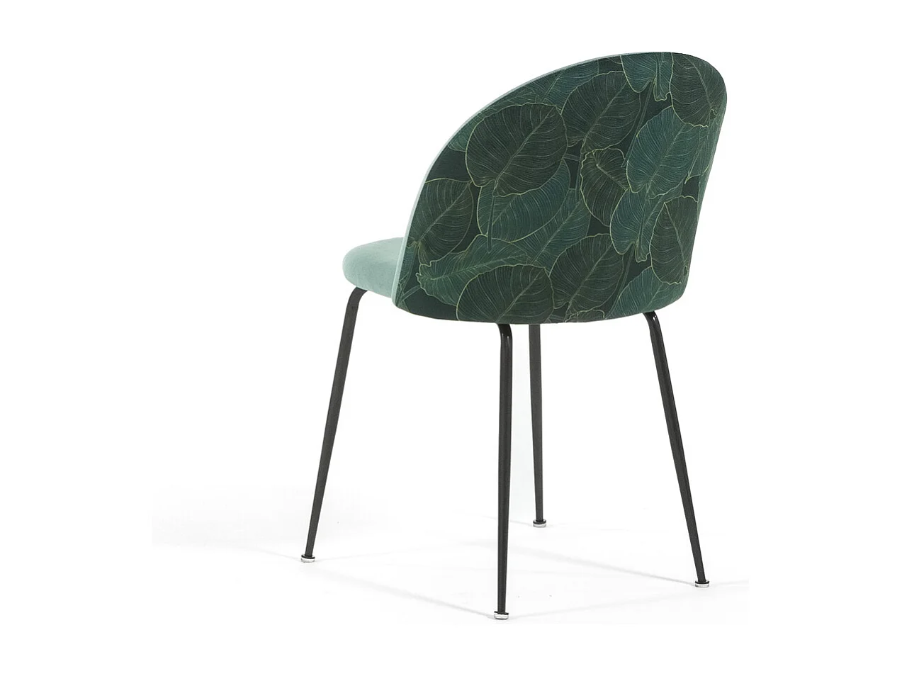 Set di 2 sedie da interno in velluto decorativo, gambe in metallo, design elegante per cucina, sala da pranzo e ristorante – Sara – Verde giada/Grigio