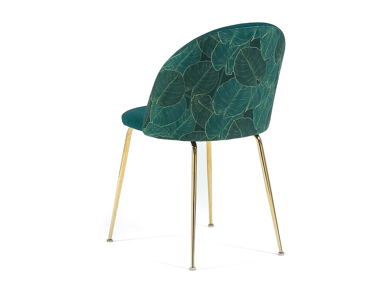 Lot de 2 chaises en velours décoratif d’intérieur, pieds en métal, design élégant pour cuisine, salle à manger, restaurant – Sara – Bleu canard/Argent