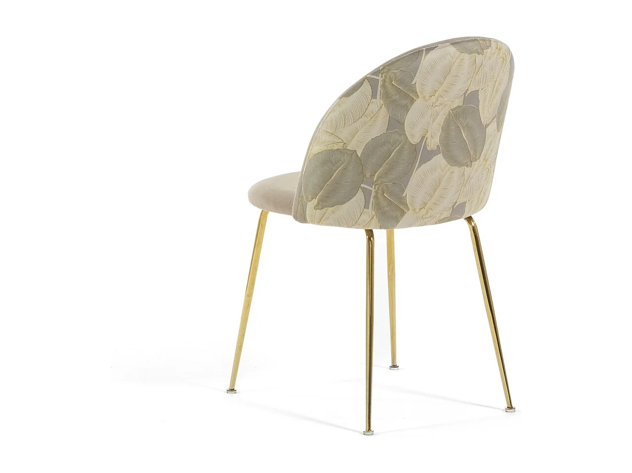 Lot de 2 chaises en velours décoratif d’intérieur, pieds en métal, design élégant pour cuisine, salle à manger, bar ou restaurant – Sara –Taupe/Argent