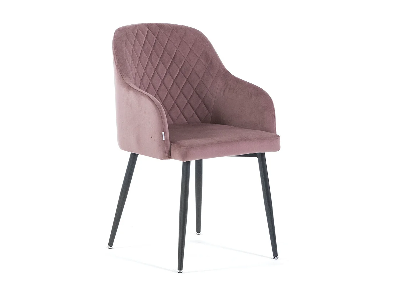 Lot de 2 chaises en velours d’intérieur, dossier haut, pieds en métal, idéales pour cuisine, salle à manger, bar, restaurant – Rose/Gris foncé – Tessa