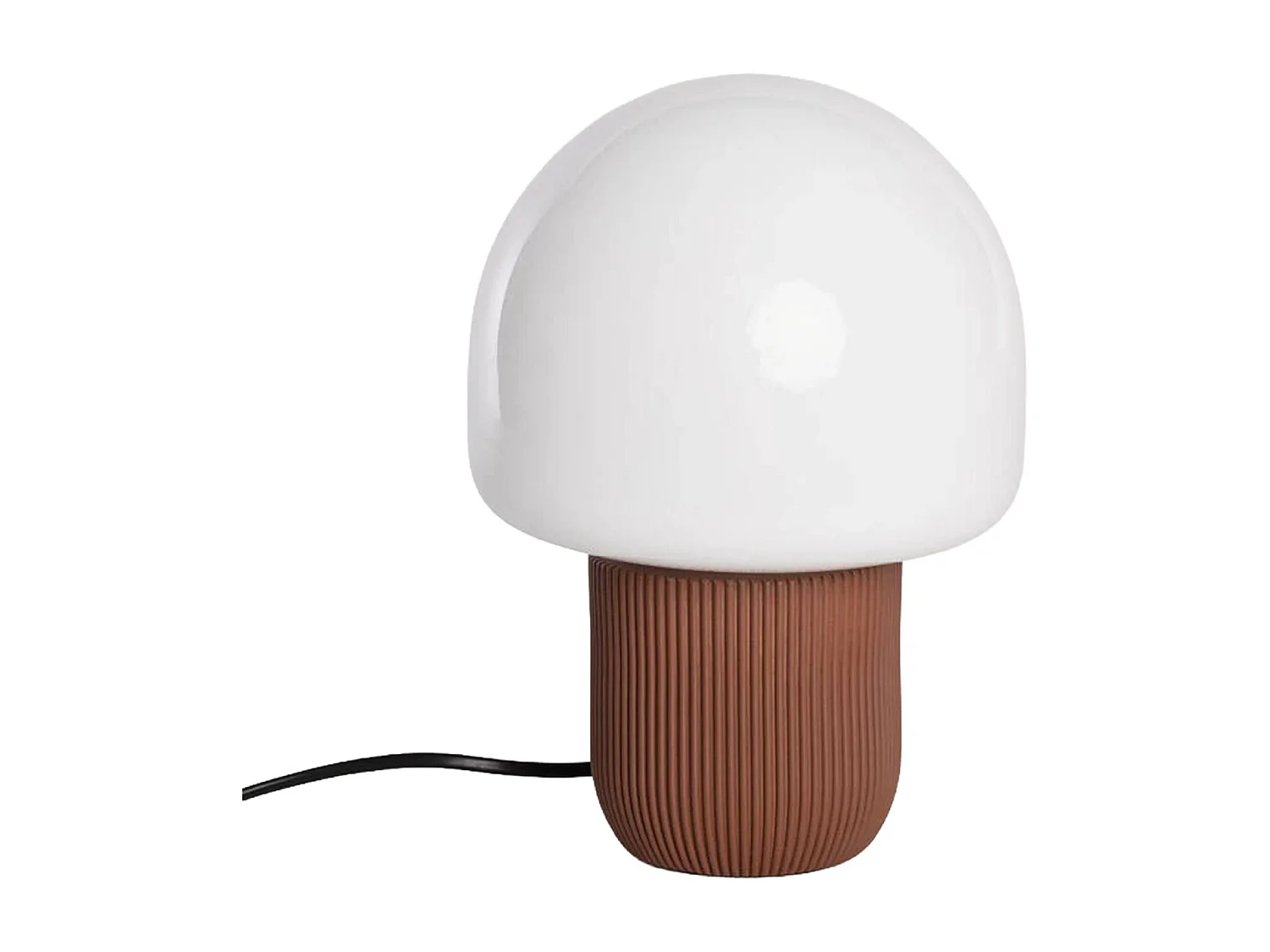 Lampe de table intérieur résine et PVC Ø18cm marron - Sano