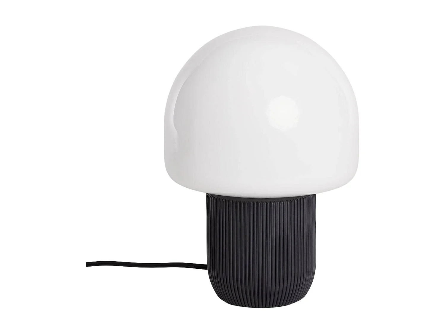 Lampe de table intérieur résine et PVC Ø18cm noir - Sano