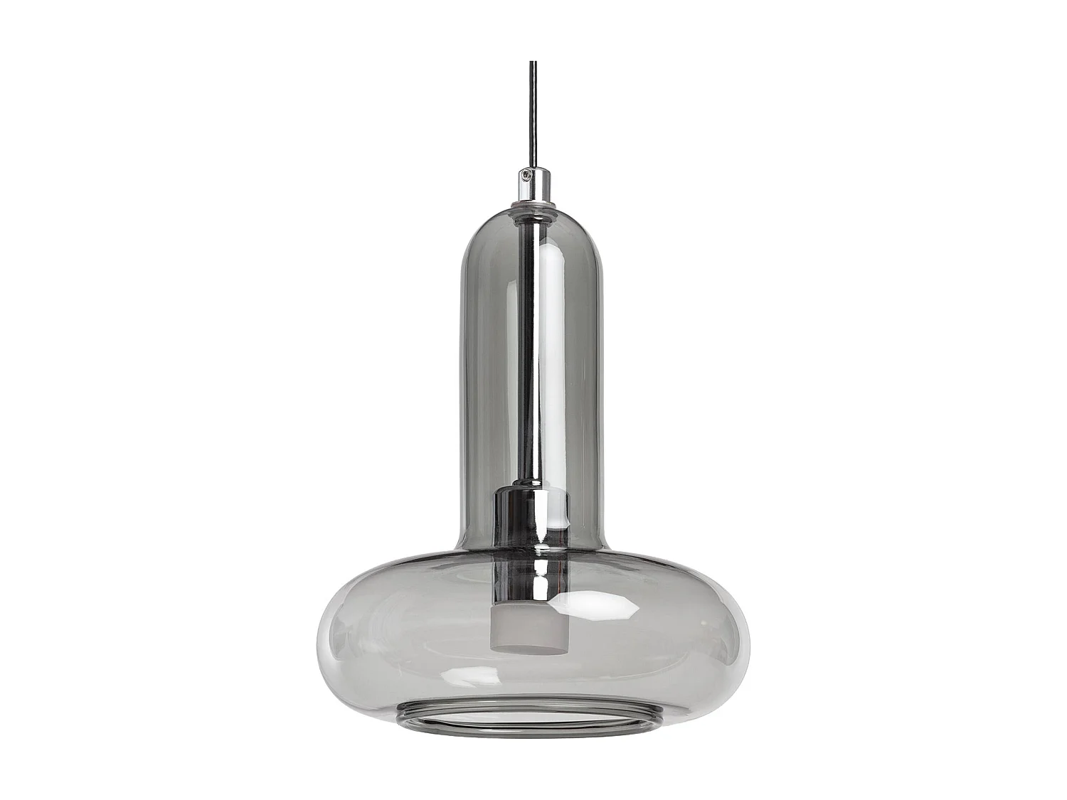 Suspension intérieur verre Ø15cm noir - Zeno