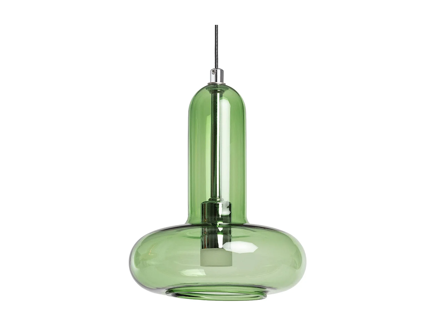 Suspension intérieur verre Ø15cm vert - Zeno