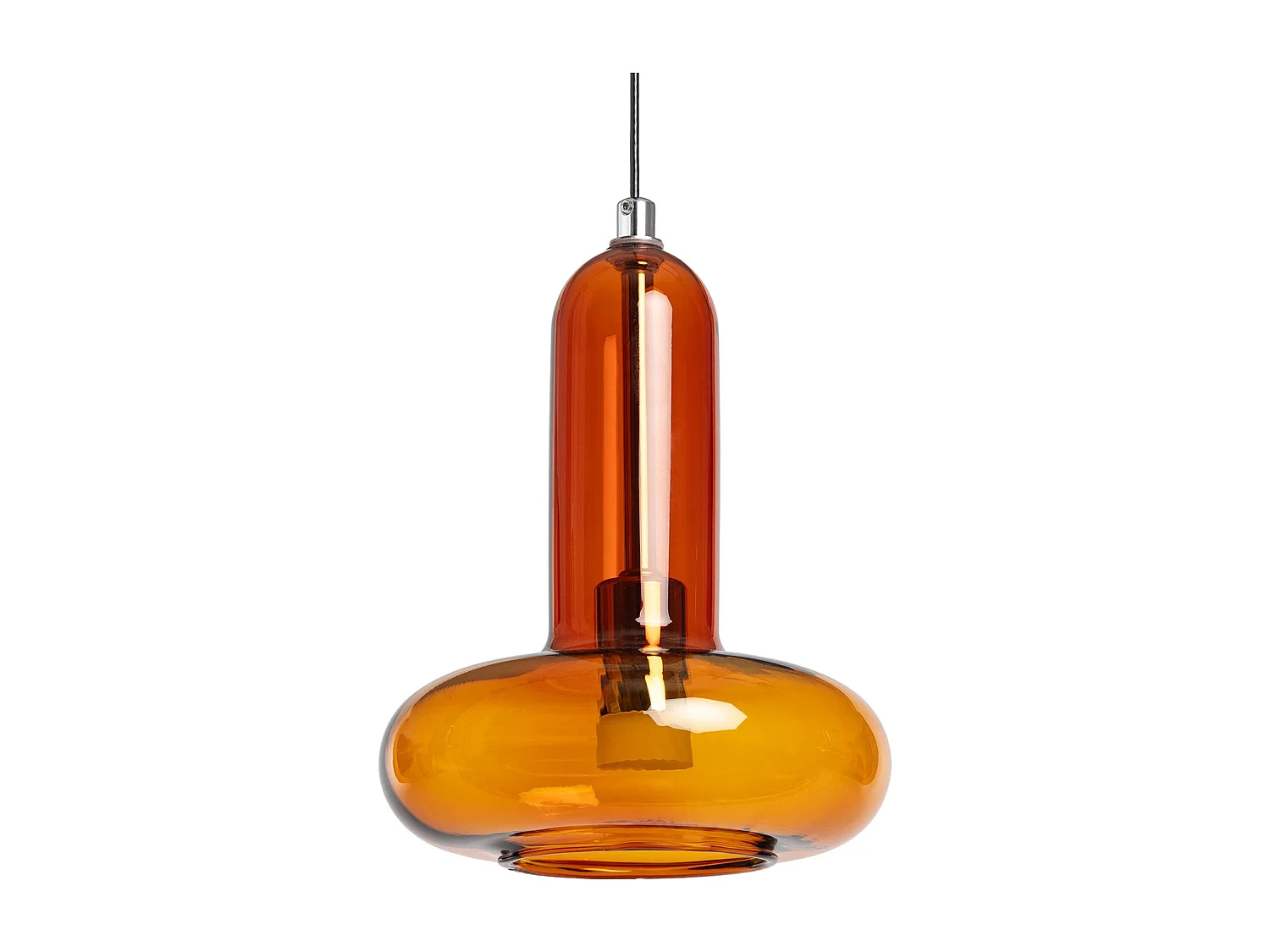 Suspension intérieur verre Ø15cm ambre - Zeno