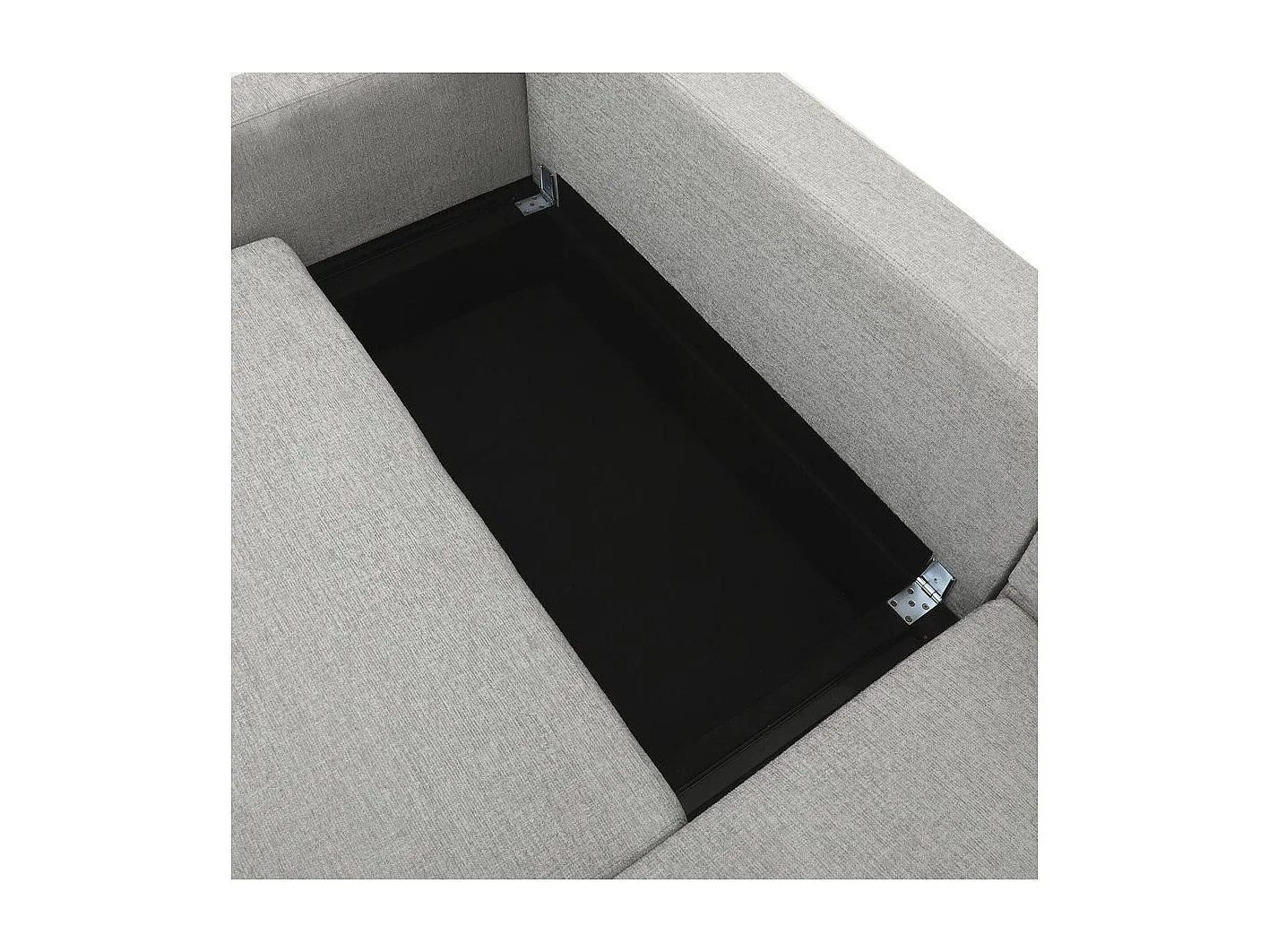 Canapé d'angle convertible et reversible en tissu "Charles" - 3 places - Gris