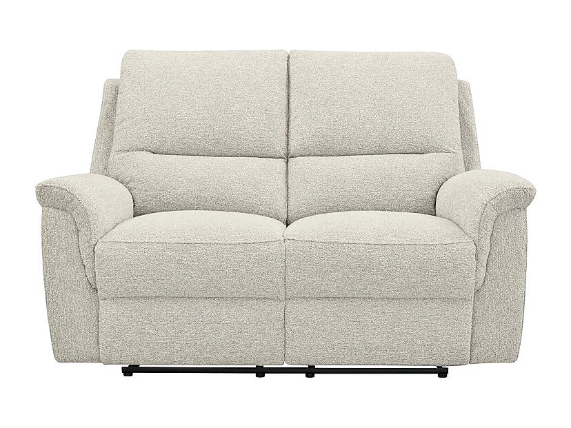 Canapé relax électrique 2 places en tissu doux beige – LEONIE