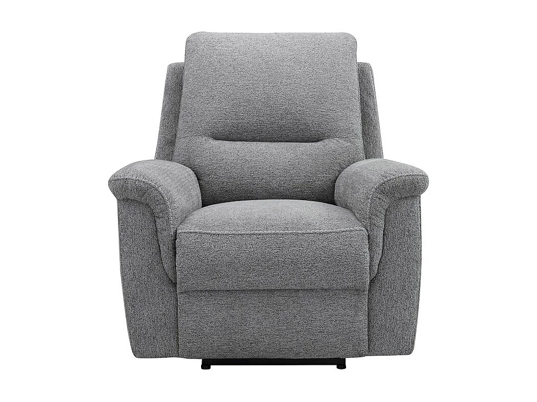 Fauteuil relax électrique en tissu doux gris – LEONIE