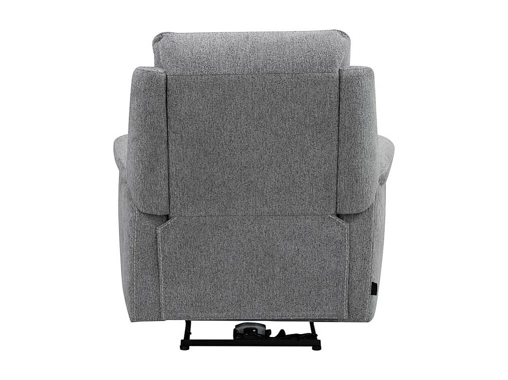 Fauteuil relax électrique en tissu doux gris – LEONIE