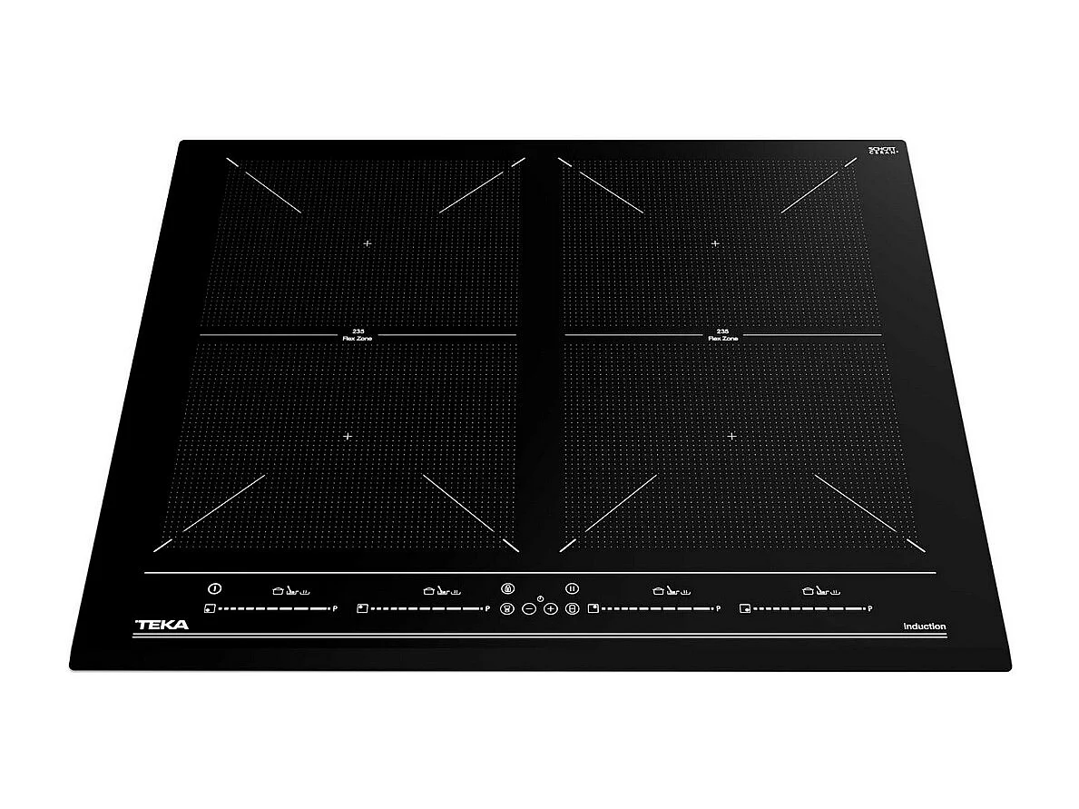 Teka Maestro IZF64600 Piano Cottura a Induzione da 60cm, 4 Fuochi, Vetro Nero, Controllo Touch, Zona Flex
