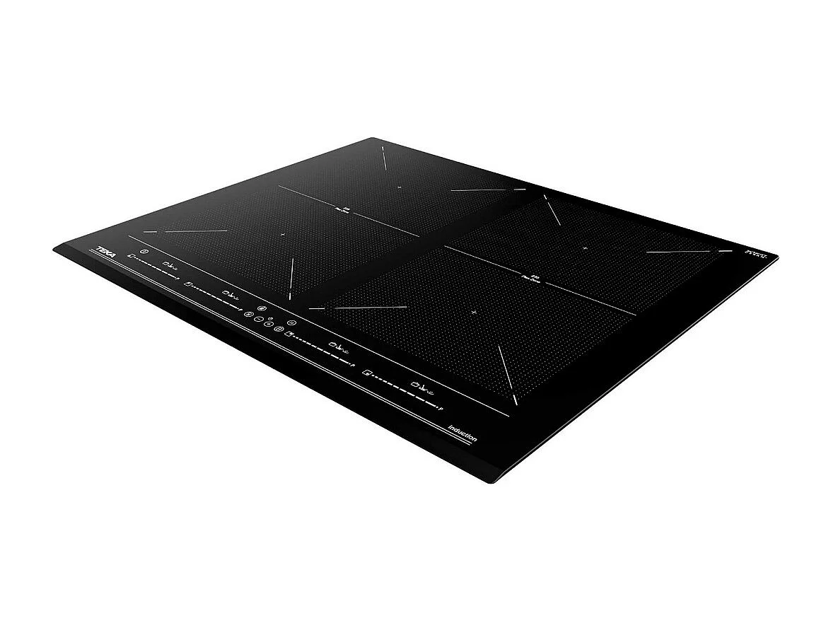 Teka Maestro IZF64600 Piano Cottura a Induzione da 60cm, 4 Fuochi, Vetro Nero, Controllo Touch, Zona Flex