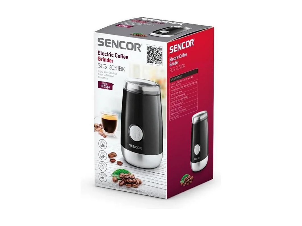 Macinacaffè e Spezie SENCOR SCG 2051BK 150W - 60ml Nero