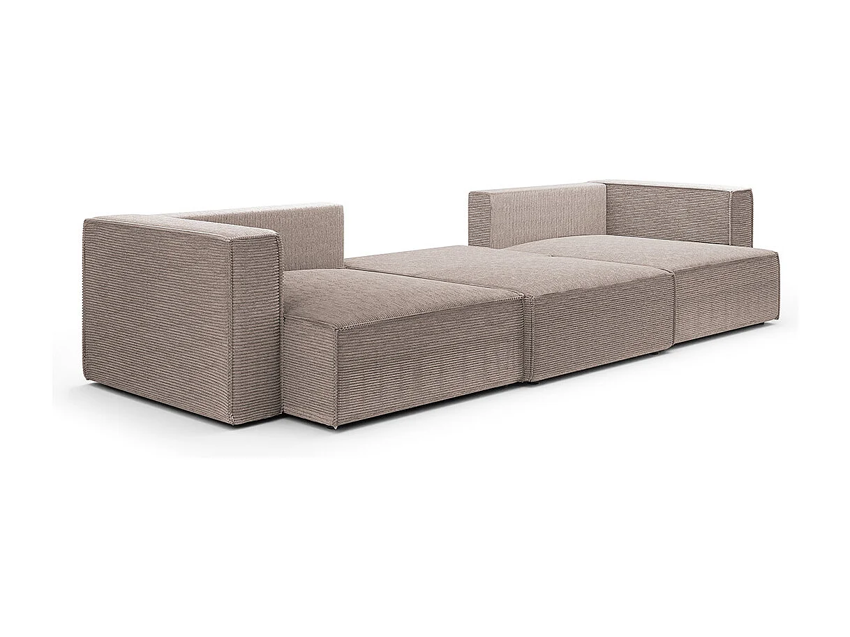 Canapé U 5 places convertible coffre Jimmy Taupe