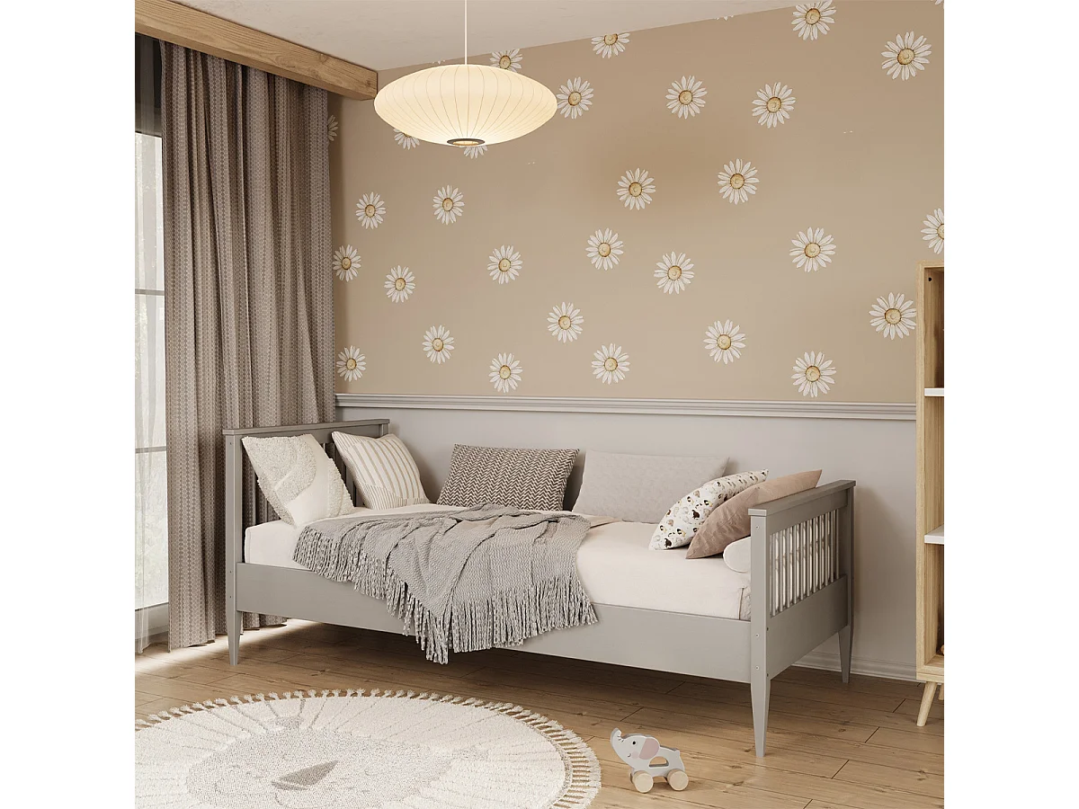 90x200 seng inklusive lamelbund Emilia Grey
