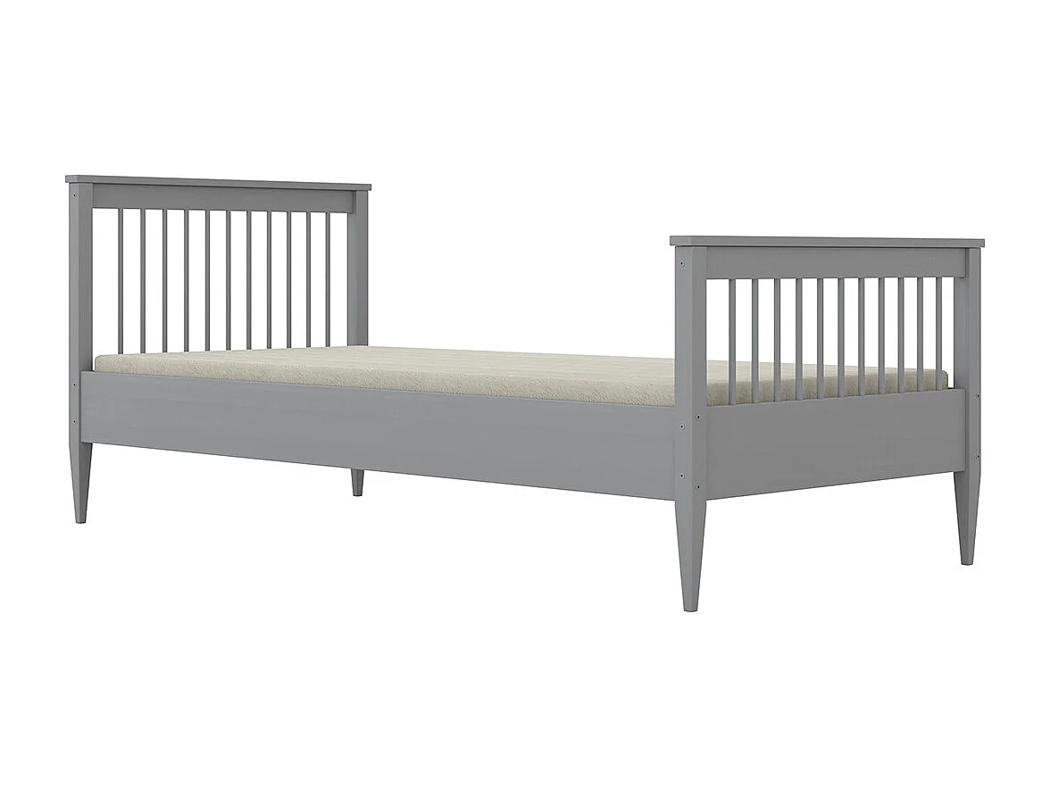 90x200 seng inklusive lamelbund Emilia Grey