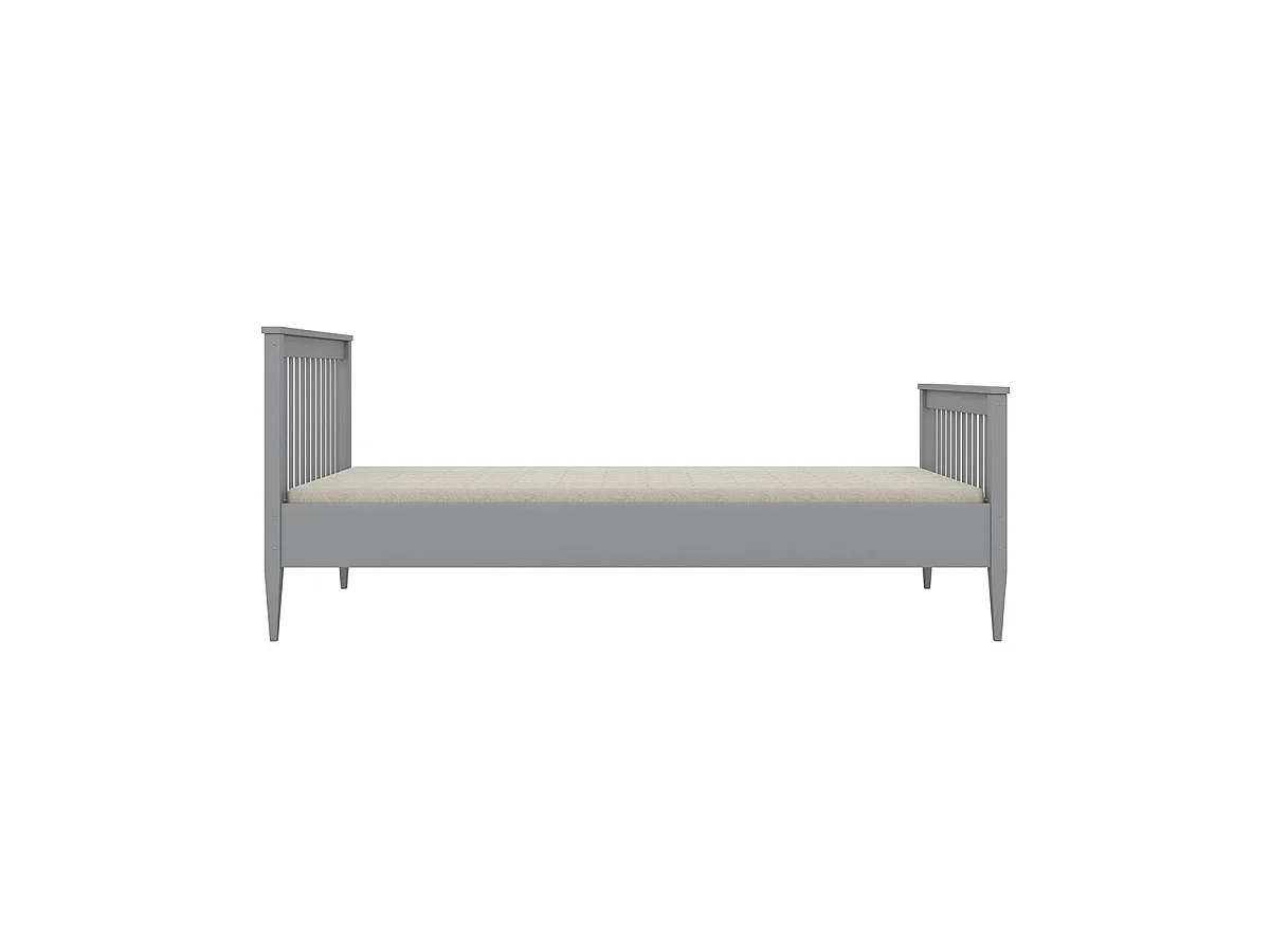 Lit 90x200 sommier inclus Emilia Gris