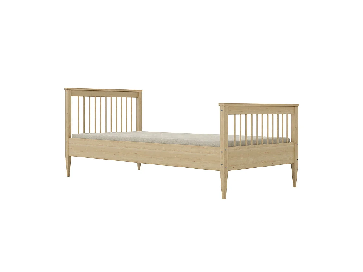 Lit 90x200 sommier inclus Emilia Bois
