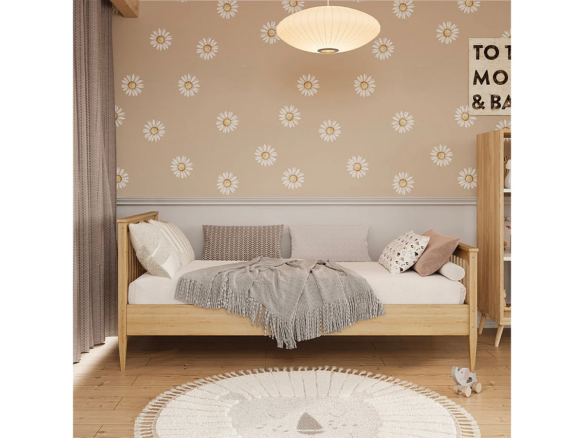 Lit 90x200 sommier inclus Emilia Bois