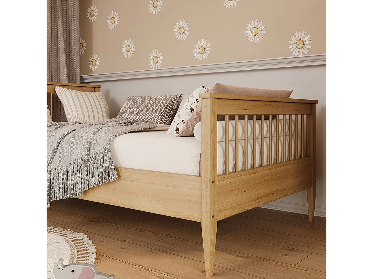 Lit 90x200 sommier inclus Emilia Bois
