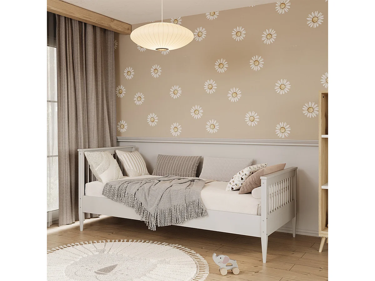 90x200 seng inkl. lamelbund Emilia White