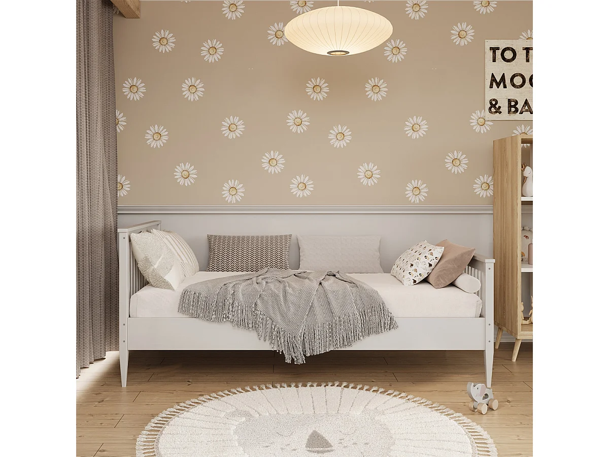 90x200 seng inkl. lamelbund Emilia White