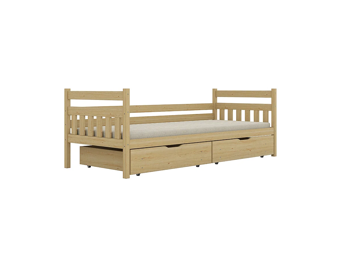 Cama 90x200 con somier y cajones incluidos David Madera
