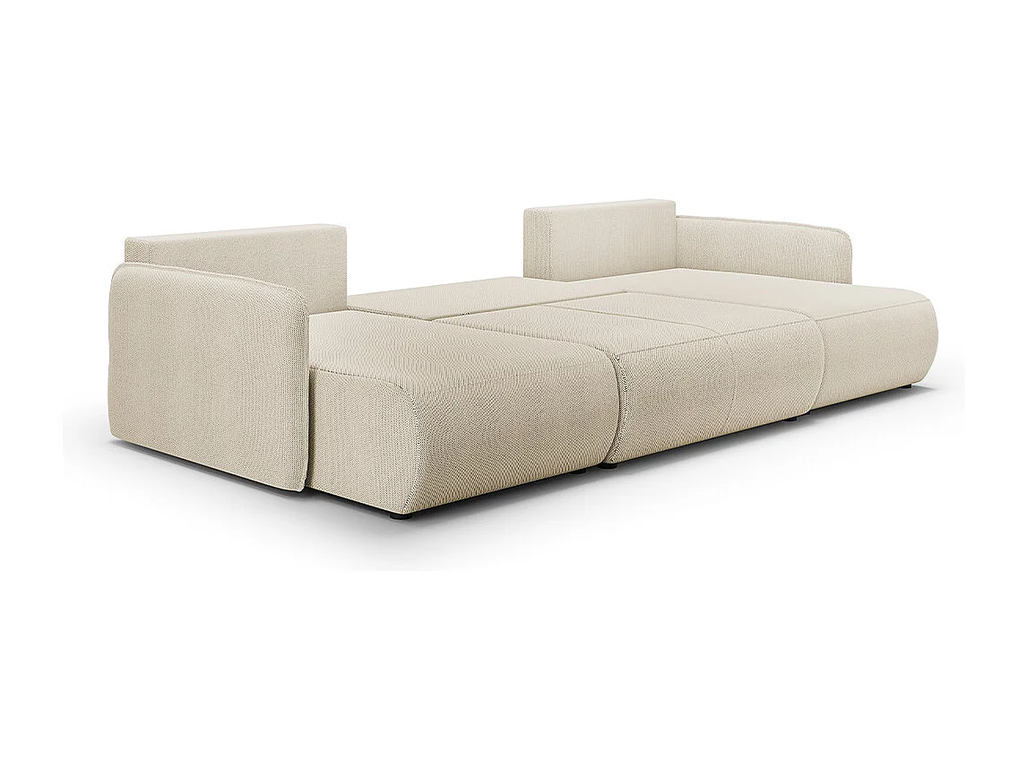Canapé U 5 places convertible coffre Claudio Beige