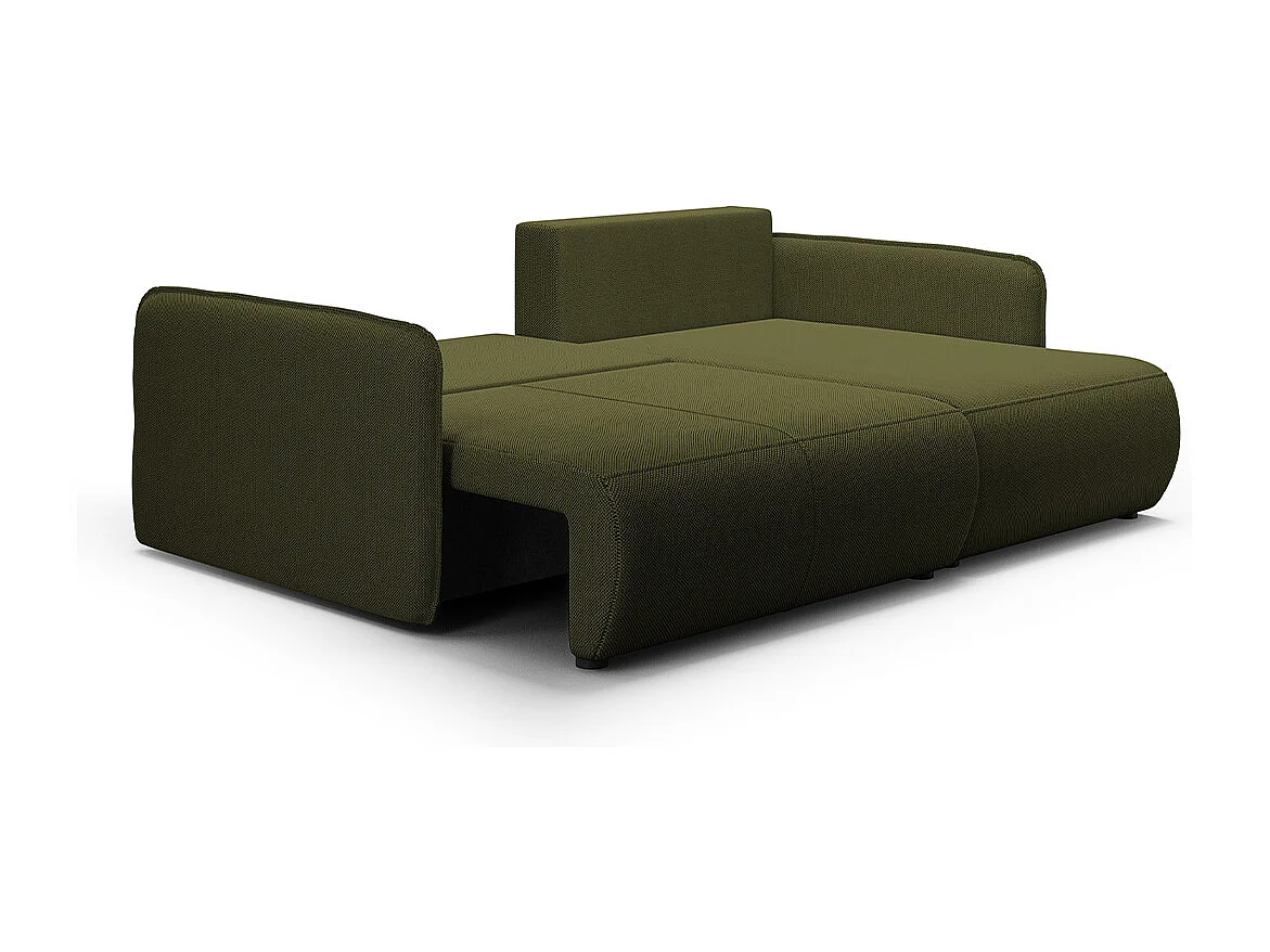 Canapé d'angle réversible et convertible 3 places avec coffre Claudio Vert