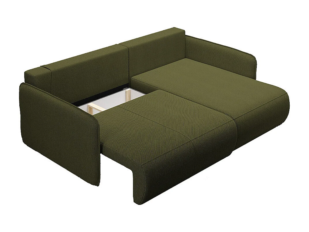 Canapé d'angle réversible et convertible 3 places avec coffre Claudio Vert