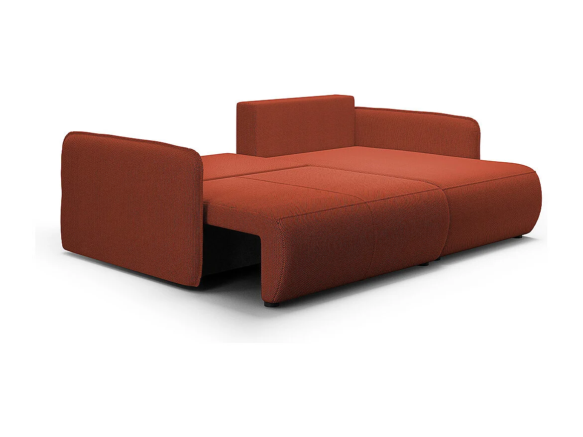 Canapé d'angle réversible et convertible 3 places avec coffre Claudio Bordeaux