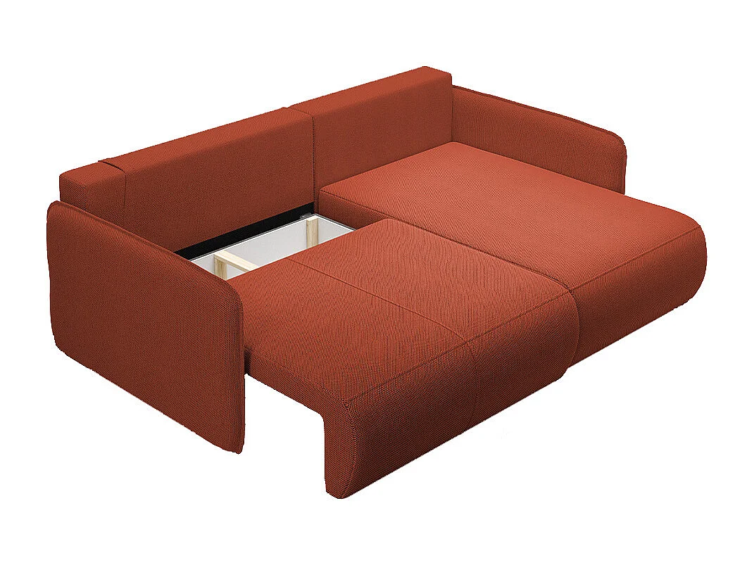 Canapé d'angle réversible et convertible 3 places avec coffre Claudio Bordeaux