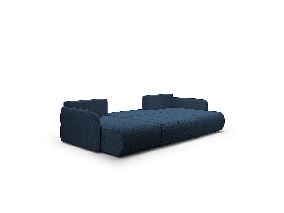 U-soffa 5 sittplatser bäddsoffa med förvaringsutrymme Claudio Mörkblå