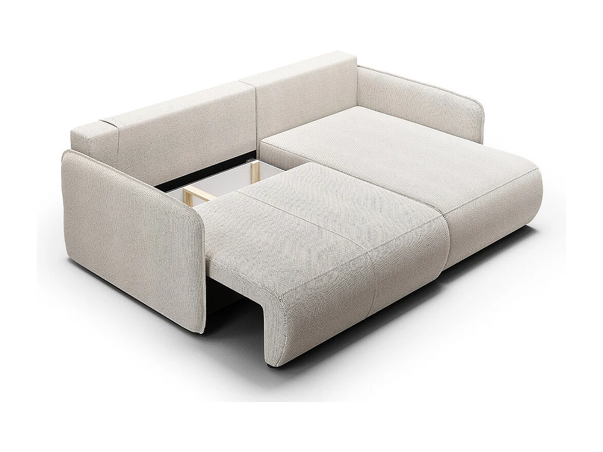 Canapé d'angle réversible et convertible 3 places avec coffre Claudio Gris clair