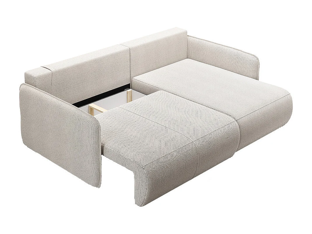 Canapé d'angle réversible et convertible 3 places avec coffre Claudio Gris clair